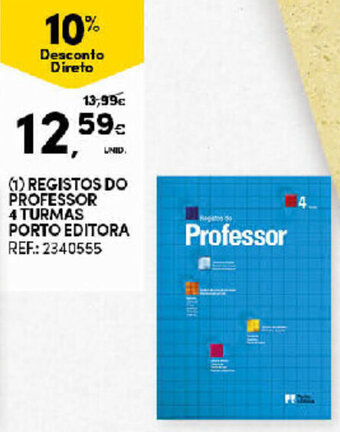 Continente Registos do Professor 4 Turmas Porto Editora promoção