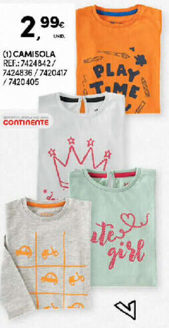 Continente Camisola promoção
