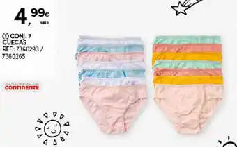 Continente Conj. 7 Cuecas promoção