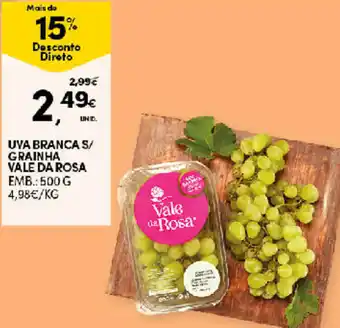 Continente Uva Branca S/ Grainha Vale Darosa 500g promoção