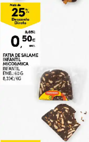 Continente Fatias Salame Infantil Mico&Mica 60g promoção