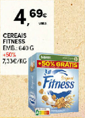 Continente Cereais Fitness 640g promoção