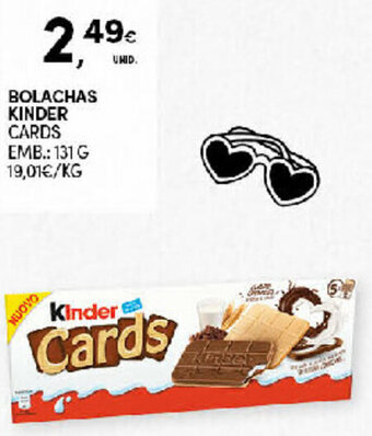 Continente Bolachas Kinder Cards 131g promoção