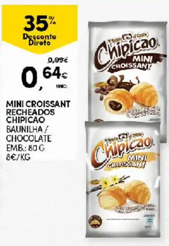 Continente Mini Croissant Recheados 80g promoção