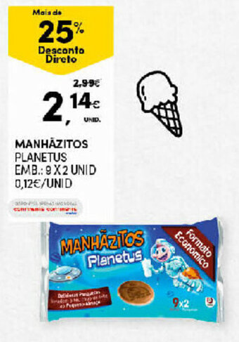 Continente Manhãzitos Planetus 9 x 2 Unid promoção