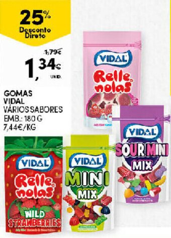 Continente Gomas Vidal 180g promoção