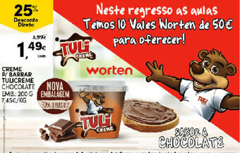Continente Creme P/Barrar Tulicreme 200g promoção