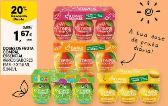 Continente Doses de Fruta Compal Essencial 3x110ml promoção