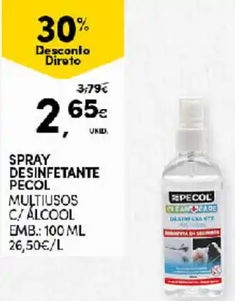 Continente Spray Desinfetante Pecol 100ml promoção