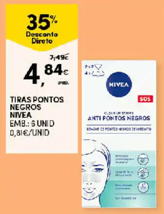 Continente Tiras Pontos Negros Nivea 6 Unid promoção
