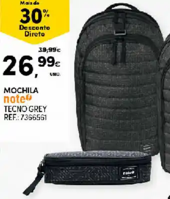Continente Mochila Tecno Grey promoção