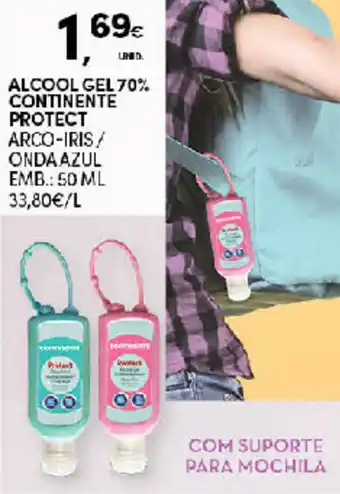 Continente Alcool Gel 70% Continente Protect 50ml promoção