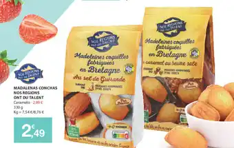 E.Leclerc Madalenas Conchas Nos Regions Ont Du Talent 330g promoção