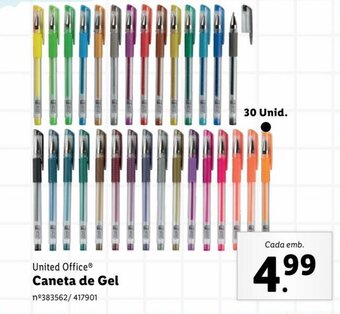 Lidl United Office Caneta de Gel promoção
