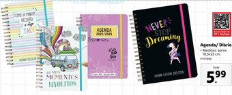 Lidl Agenda/ Diário Medidas: aprox. 18,5x22 cm. promoção