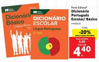 Lidl Porto Editora Dicionário Português promoção