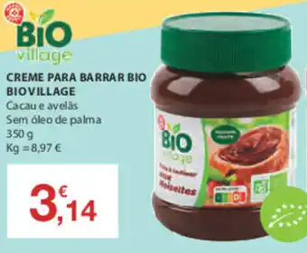 Creme para Barrar Bio Biovillage 350g