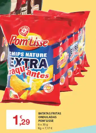 E.Leclerc Batatas Fritas Onduladas Pom'Lisse 6x30g promoção