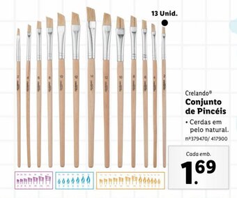 Lidl Crelando Conjunto de Pincéis promoção