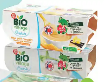 E.Leclerc Sobremesa Láctea para Bebé Bio Bio Village Bebé 4 x 100g promoção