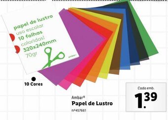 Lidl Ambar Papel de Lustro promoção
