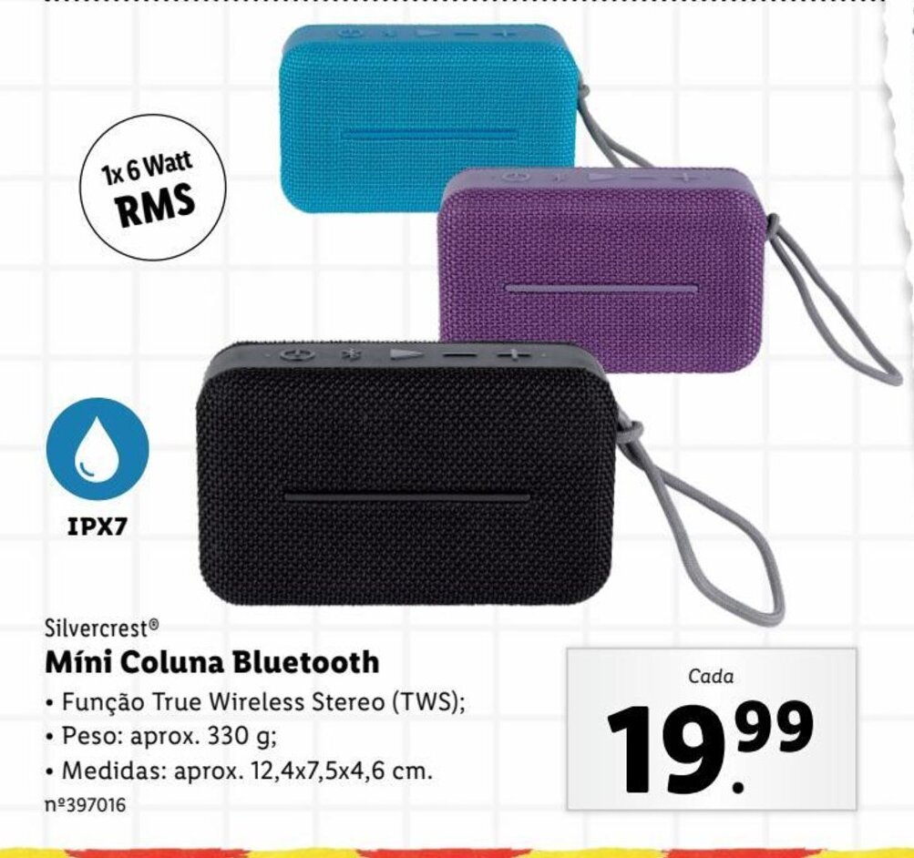 Promoção Silvercrest Míni Coluna Bluetooth em Lidl
