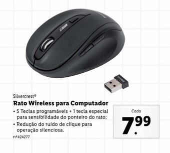 Lidl Silvercrest Rato Wireless para Computador promoção