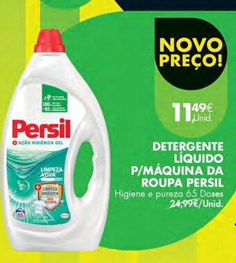 Pingo Doce DETERGENTE LÍQUIDO P/MÁQUINA DA ROUPA PERSIL 65 Doses promoção