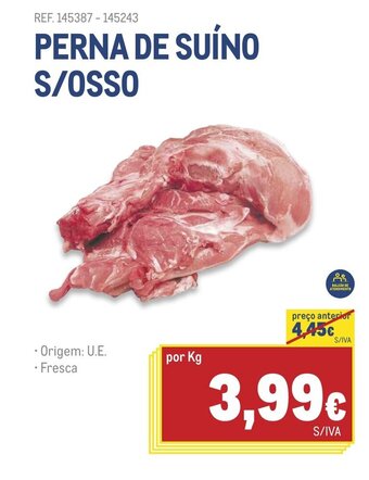 Makro PERNA DE SUÍNO S/OSSO promoção