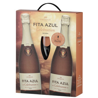 Continente Fita azul espumante branco doce com oferta flute promoção