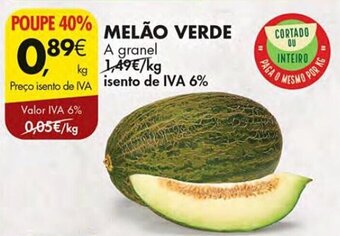Pingo Doce MELÃO VERDE A granel promoção