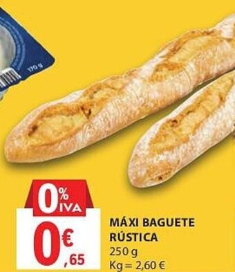 E.Leclerc MÁXI BAGUETE RÚSTICA 250G promoção