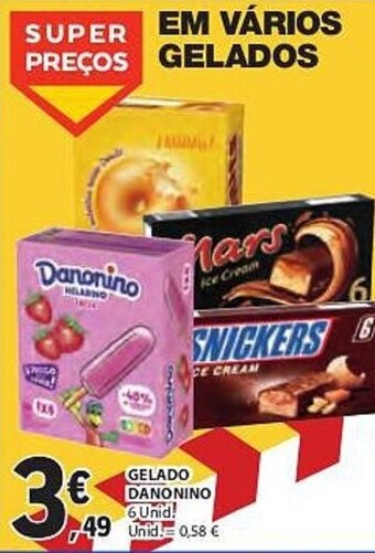 E.Leclerc GELADO DANONINO 6 Unid! promoção