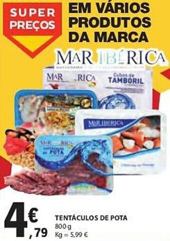 E.Leclerc TENTÁCULOS DE POTA 800g promoção
