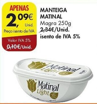Pingo Doce MANTEIGA MATINAL MARGA 250G promoção