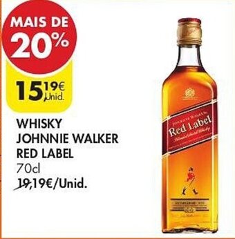 Pingo Doce WHISKY JOHNNIE WALKER RED LABEL 70cl promoção