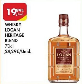 Pingo Doce WHISKY LOGAN HERITAGE BLEND 70cl promoção