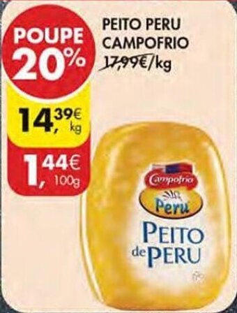 Pingo Doce PEITO PERU CAMPOFRIO KG promoção