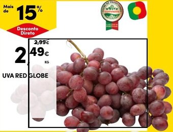 Continente UVA RED GLOBE promoção