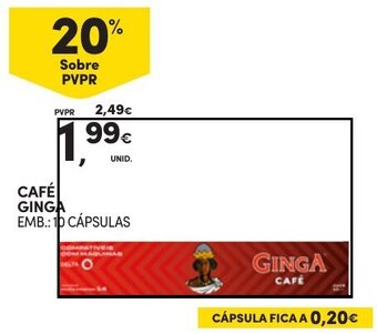 Continente CAFÉ GINGA EMB.: 10 CÁPSULAS promoção