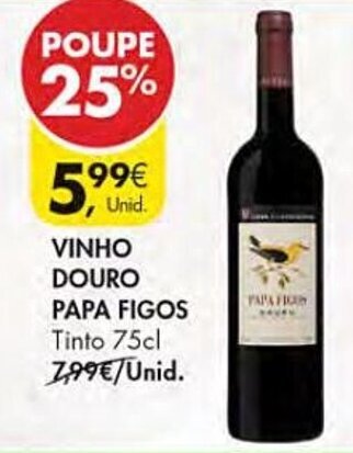 Pingo Doce VINHO DOURO PAPA FIGOS Tinto 75cl promoção