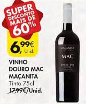 Pingo Doce VINHO DOURO MAC MAÇANITA Tinto 75cl promoção