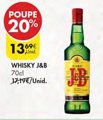 Pingo Doce WHISKY J&B 70cl promoção