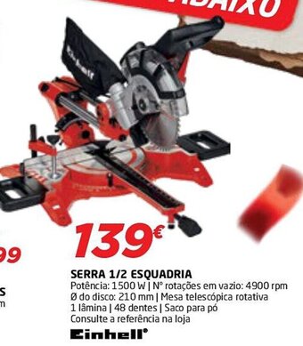 SERRA 1/2 ESQUADRIA Potência: 1500 W
