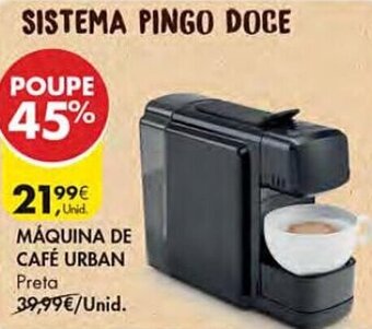Pingo Doce MÁQUINA DE CAFÉ URBAN Preta promoção