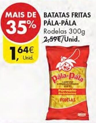 Pingo Doce BATATAS FRITAS PÁLA-PÁLA Rodelas 300g promoção