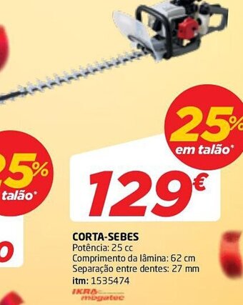 Bricomarché CORTA-SEBES Potência: 25 cc promoção