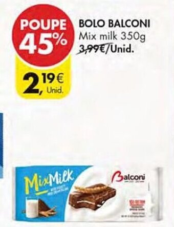 Pingo Doce BOLO BALCONI Mix milk 350g promoção