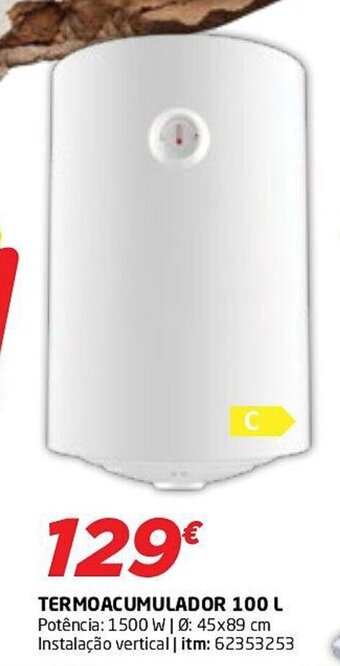 Bricomarché TERMOACUMULADOR 100 L Potência: 1500 W | Ø: 45x89 cm promoção