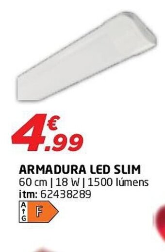 Bricomarché ARMADURA LED SLIM 60 cm | 18 W | 1500 lúmens itm: 62438289 promoção